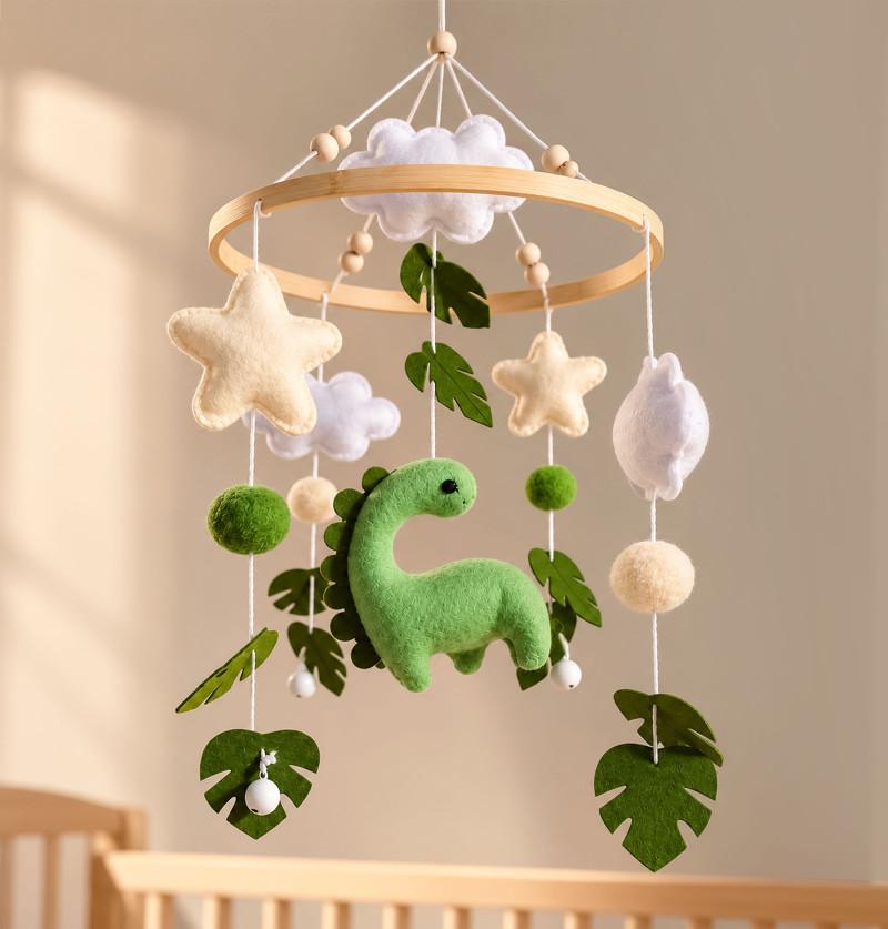 Baby Cot Mobile / Baby Crib Hanging / Baby Nursery Decor - Dinosaur