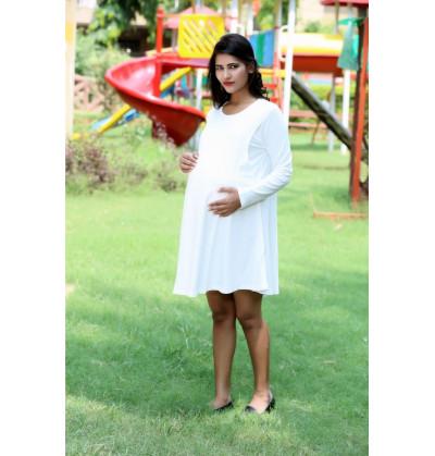 White Maternity Gorgeous Office Dress