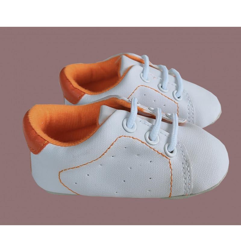 Adorable Orange and White Shoes for Infants Shoes for Infants Babies
