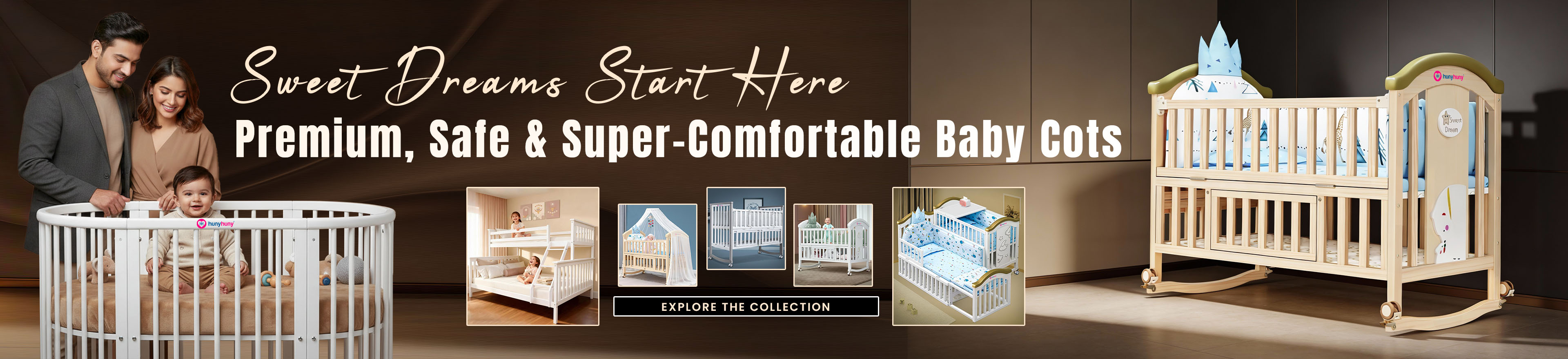 HunyHuny premium baby cots and cribs for babies